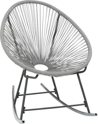 Obrázek produktu pro vidaXL Houpací křeslo Moon Chair Grey Poly Rattan