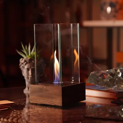 Produktbild von Double T Concept® Tornado Indoor Feuersäule Dekokamin Tischkamin Dekofeuer Tischfeuer Terrassenkamin Feuerkorb Bioethanol Holz Feuersäule Lagerfeuer