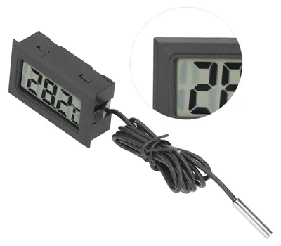 Zdjęcie produktu dla Wbudowany termometr elektroniczny – miniaturowy, cyfrowy, wodoodporny miernik temperatury do użytku na zewnątrz