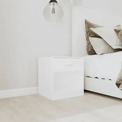 Produktbild von "Winterschlussverkauf "2er Set Nachttisch Modernes - Nightstand für Schlafzimmer - mit Schublade Weiß NeuMöbel 8937938