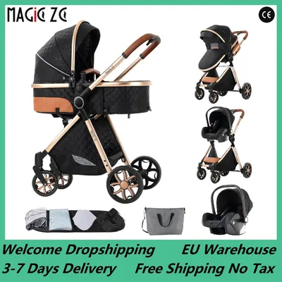 Productafbeelding van Kinderwagen 3-in-1 reissysteem, lichtgewicht, opvouwbaar, draagbaar voor pasgeboren baby's