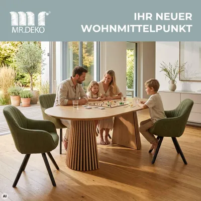 Produktbild von Esstisch Oria Natur Oak oval 120/210 x 120 cm 100%