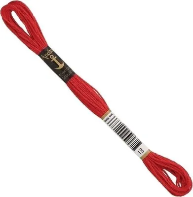 Produktbild von Anchor Sticktwist 4635000-00013 lachrot Stickgarn, 100 % Baumwolle