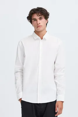 Produktbild von CASUAL FRIDAY CFPalle Slim Fit Shirt Herren Business Hemd Herrenhemd unifarben mit Kentkragen