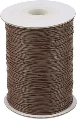 Productafbeelding van Polyesterkoord, 1 mm, 200 meter, kokosbruin, voor sieraden maken