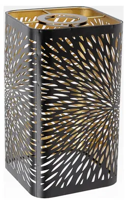 Produktbild von Schmiedeeisen Lampenschirm, Hohl, Abnehmbarer E27-E26 Tischlampenabdeckung, 20 x 11,5 x 11,5 cm, Schwarz