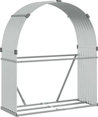Obrázek produktu pro vidaXL Přístřešek na palivové dřevo Silver 120x45x140 cm Pozinkovaná ocel