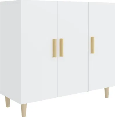 Obrázek produktu pro vidaXL Příborník bílý 90x34x80 cm Dřevěná konstrukce