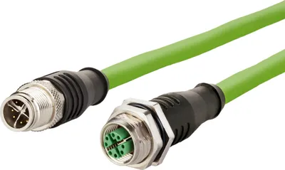 Produktbild von METZ CONNECT Verbindungsleitung M12 BU-M12 ST, 8-pol X-kodiert, gerade-gerade, 10 m