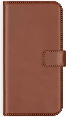 Zdjęcie produktu dla Selencia Genuine Leather Bookcase dla Apple iPhone 11 Pro Max - jasnobrązowy