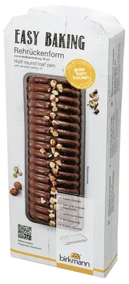Produktbild von BIRKMANN Rehrückenform L 30 x B 10 x H 5 cm, Antihaftbeschichtung, hochwertiger Kohlenstoffstahl, mit Rezept