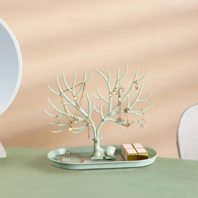 Produktbild von 360Home Schmuckaufbewahrung Geweih Baum Display Ohrring Halskette Lagerung Grün