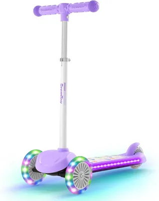 Produktbild von BremToy Kinderroller mit leuchtendem Deck und PolyurethanLED Rädern, 4-stufig höhenverstellbar, reaktionsschnelles Bremsen, für Anfänger von 3-8 Jahren