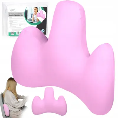 Zdjęcie produktu dla Poduszka Lędźwiowa Różowa Do Samochodu Fotel Sofa Unikatowa Medi Sleep