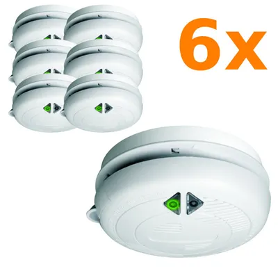 Produktbild von 6 Rauchmelder Elro RM230 Feuermelder für frühzeitige Raucherkennung weiss