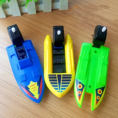 Produktbild von Kunststoff-Aufzieh-Schnellboot Motorboot Kinder Kinder Sommer Wassersport Badespielzeug