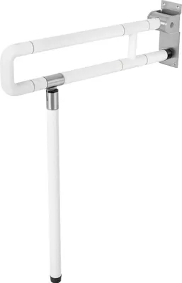 Produktbild von Toiletten-Stützgriff, Wandmontage, klappbar, hellgrau