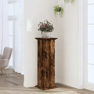 Produktbild von "2026 Promotion" Pflanzenständer - Hochbeet - Räuchereiche 33x33x100 cm - Holzwerkstoff - Beete CC31194