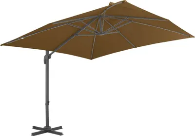Obrázok produktu pre vidaXL Svetelný dáždnik s hliníkovou tyčou 300x300 cm Taupe