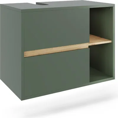 Obrázek produktu pro Toaletní skříňka pro umyvadlo Vicco Viola Zelená/umělecká 80 x 60 cm se 2 zásuvkami, Model 54870