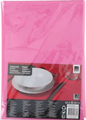 Produktbild von Tischdecke 132x178cm abwaschbar für Innen und Außen Farbe wählbar, Farbe:rosa