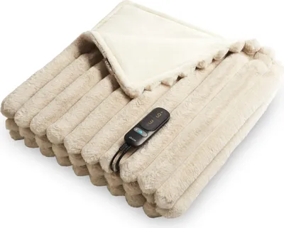 Obrázek produktu pro Duux DXOB01 Yentl Cuddle Vyhřívaná deka Stripped Rabbit béžová 200 x 200