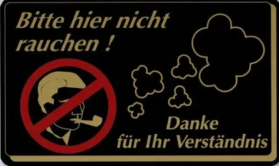Produktbild von Hinweisschild - BITTE HIER NICHT RAUCHEN - 308474 - Gr. 25 x 15 cm