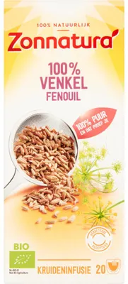 Productafbeelding van Zonnatura Venkel Thee 100% (20 stuks)