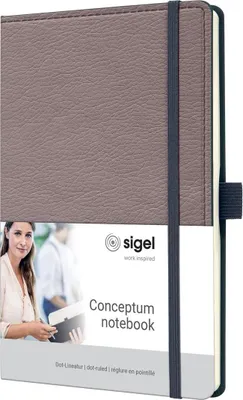 Image de SIGEL CO691 Carnet de notes Conceptum env. A5 194 p. Dot-Lineatur 80g/m², Casual taupe