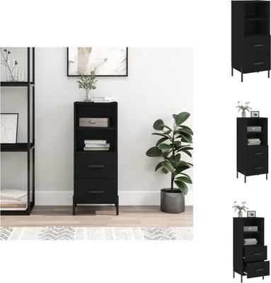 Produktbild von vidaXL Sideboard Schwarz 34,5x34x90 cm Holzwerkstoff -  Sideboards