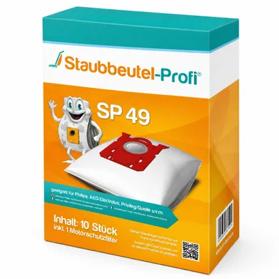 Produktbild von 10 Staubsaugerbeutel SP49 passend für AEG VX7-2-ÖKOX, KI-generiertes Bild