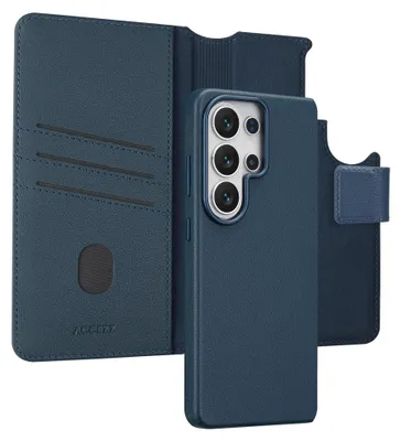Productafbeelding van Accezz Leather Bookcase 2-in-1 met MagSafe voor de Samsung Galaxy S26 Ultra - Nightfall Blue