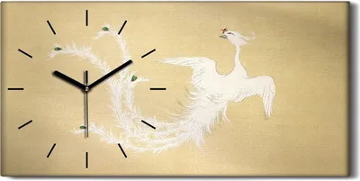 Produktbild von Küche Wohnzimmer Wand Leinwand Uhr 60x30 Gemälde Abstrakte Kunst Tier Vogel - schwarze Hände