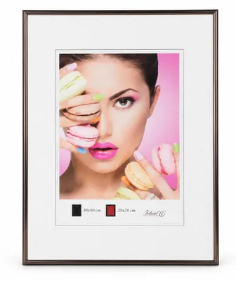 Produktbild von Photo Style Kunststoff Bilderrahmen Fotorahmen Wanddeko Collage Foto Poster - Farbe: Stahl | Format: 30x40