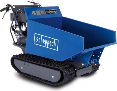 Produktbild von Scheppach DP6600 Benzin Ketten Dumper | 500kg Zuladung | 270ccm 4-Takt Motor 8PS | 3x Vor- / 1x Rückwärtsgang | Steigung bis 30° | mit Hydraulik-Kippe