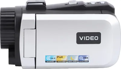 Obrázek produktu pro 1080P 24MP videokamera Digitální fotoaparát s 3,0palcovým otočným displejem o 270 stupních 18× digitálním zoomem Kompas Stříbrná šedá