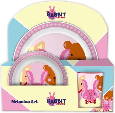 Produktbild von Rabbit Friends Frühstücksset 3-teilig [Melamin]