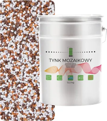 Immagine prodotto di Intonaco mosaico in resina levigata marrone classe 1, 12,5 kg, resistente al gelo
