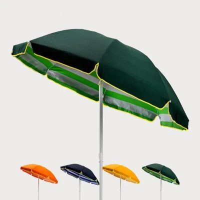 Produktbild von Sonnen Strandschirm Baumwolle Stabil 200 cm Tropicana - Dunkel Grün