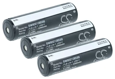 Produktbild von vhbw 3x Akku Ersatz für Streamlight 68792 für Taschenlampe Kopflampe (2200 mAh, 3,7 V, Li-Ion)