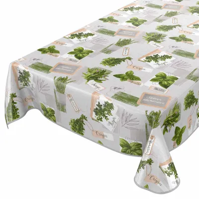 Produktbild von Tischdecke Wachstuch Essen Grau Robust Wasserabweisend Breite 140 cm Länge 160 cm