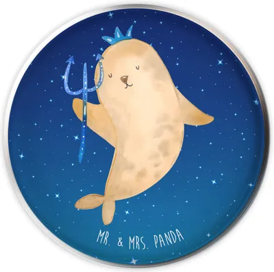 Produktbild von Mr. & Mrs. Panda waschbeckenstöpsel Sternzeichen Wassermann - Sternenhimmel Blau - Geschenk, Aszendent, Meermann, Meer, Nix, Waschbecken Stöpsel, Ablaufstopfen