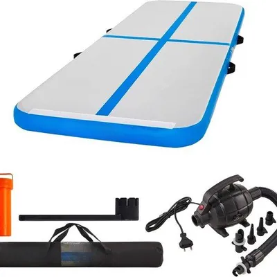 Produktbild von Famanu Turnmat 5 Meter - Blau - Gymnastik- und Trainingsmatte für Zuhause