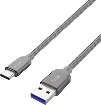 Obrázek produktu pro nevox 1480, 2 m, USB A, USB C, USB 3.2 Gen 2 (3.1 Gen 2), Samec/samec, Šedá