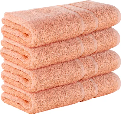 Obrázek produktu pro StickandShine, sada 4 ks prémiových froté osušek, rozměry 70 x 140 cm, barva broskvová, gramáž 500 g/m², 100 % bavlna