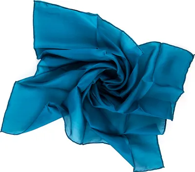 Produktbild von Nickituch Seidentuch Petrol Blaugrün Seide 55x55 cm