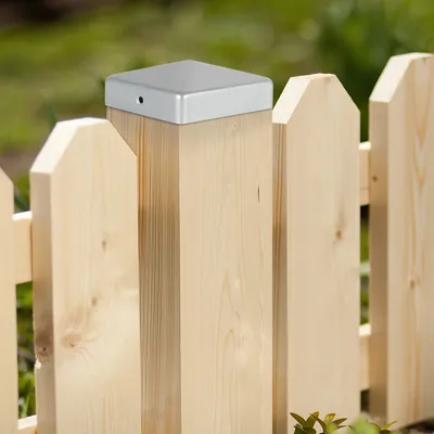 Produktbild von SWANEW 10x Pfostenkappe Pfostenabdeckung Abdeckkappe Zaunkappe Pfostendeckel Silber 91mm