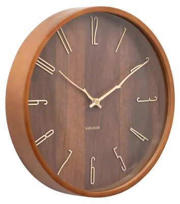 Produktbild von Karlsson - Wanduhr Rama - Dunkles Holz - Ø30cm