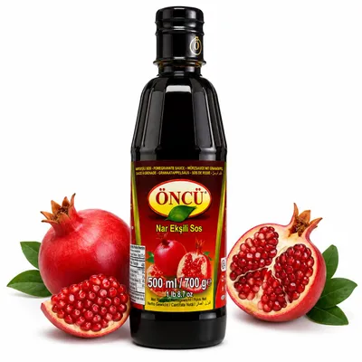 Produktbild von Granatapfel Sauce 700g, Nar Eksisi, Granatapfelsirup, KI-generiertes Bild