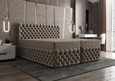 Produktbild von Boxspringbett 180x200 cm mit Bettkasten & Topper – Polsterbett Doppelbett Schlafzimmerbett | Figo2 | B&B Home